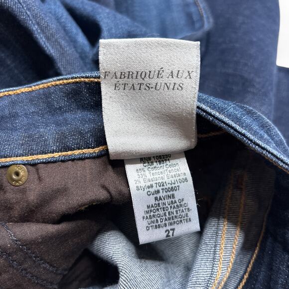 Joie Mid-Rise Skinny Jeans Dark Blue Ravine Womens 27 - Picture 10 of 11